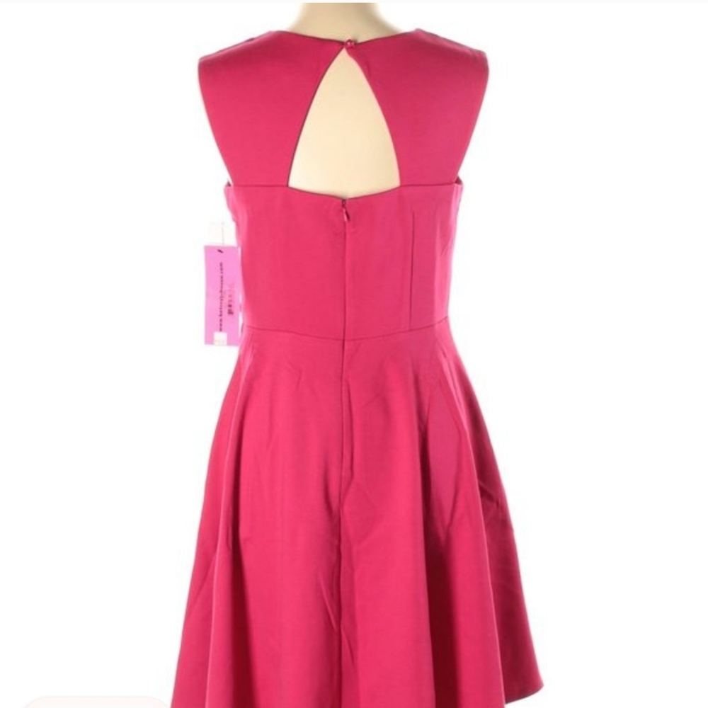 Betsey Johnson Fuchsia Cutout Fit-and-Flare Dress - Picture 2 of 5